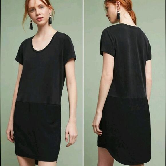 Anthropologie Dresses & Skirts - Anthropology Dolan Left Coast  Loren Shift Dress With Pockets Blck Size Small